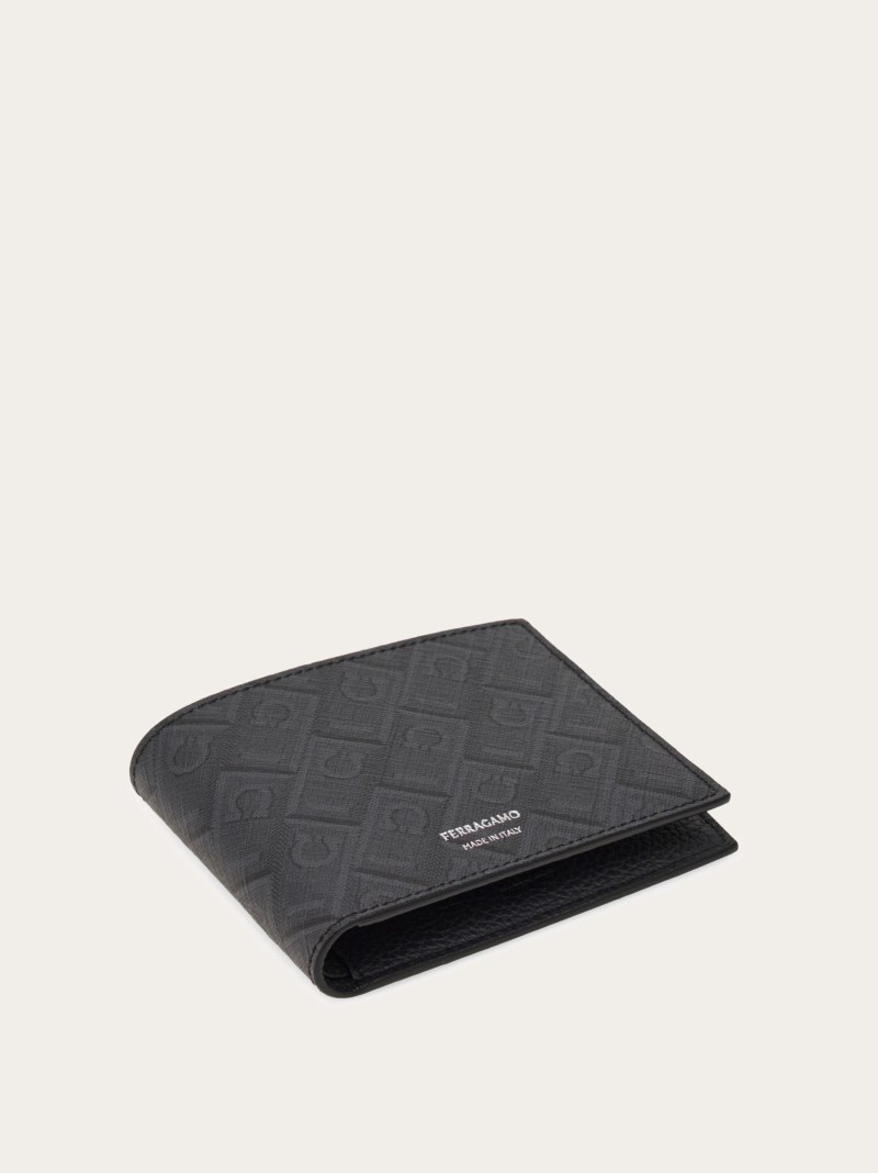 Ferragamo | Men's Monogram Wallet - Black/Grey