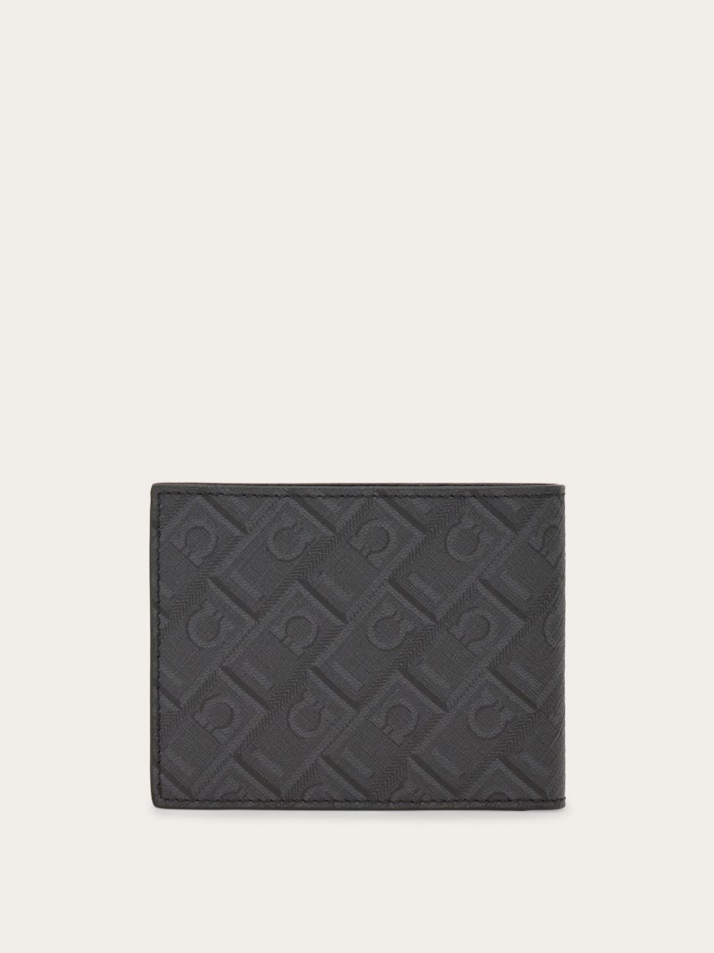 Ferragamo | Men's Monogram Wallet - Black/Grey