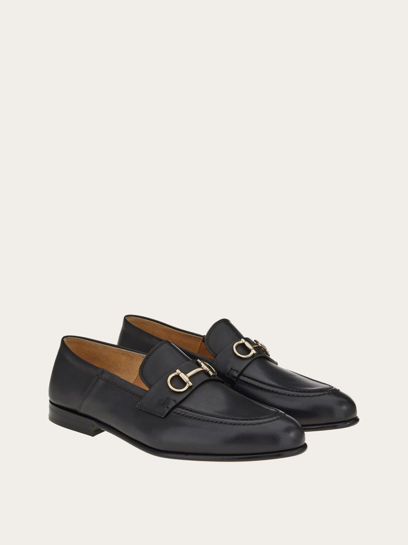 Ferragamo | Women's Mule Loafer With Gancini Ornament - Black