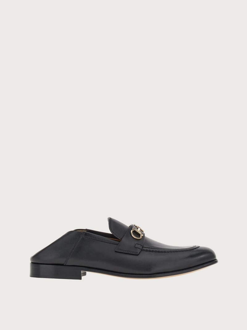 Ferragamo | Women's Mule Loafer With Gancini Ornament - Black