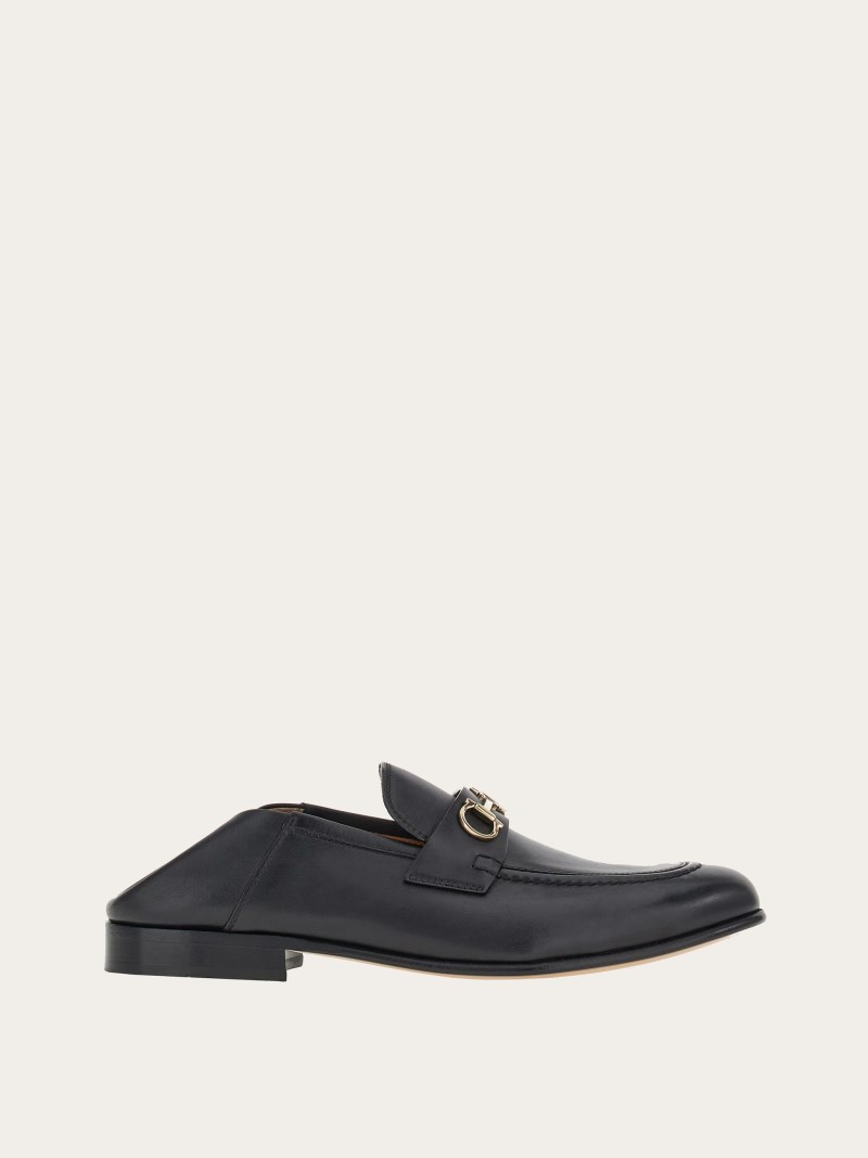 Ferragamo | Women's Mule Loafer With Gancini Ornament - Black