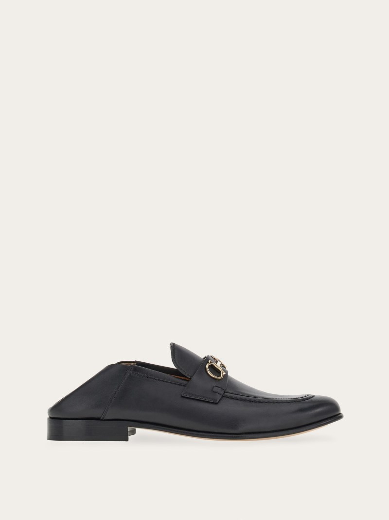 Ferragamo | Women's Mule Loafer With Gancini Ornament - Black
