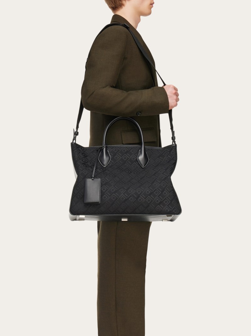 Ferragamo | Women's Jacquard Tote Bag - Black