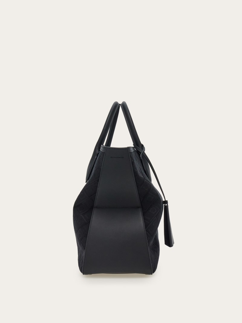 Ferragamo | Women's Jacquard Tote Bag - Black