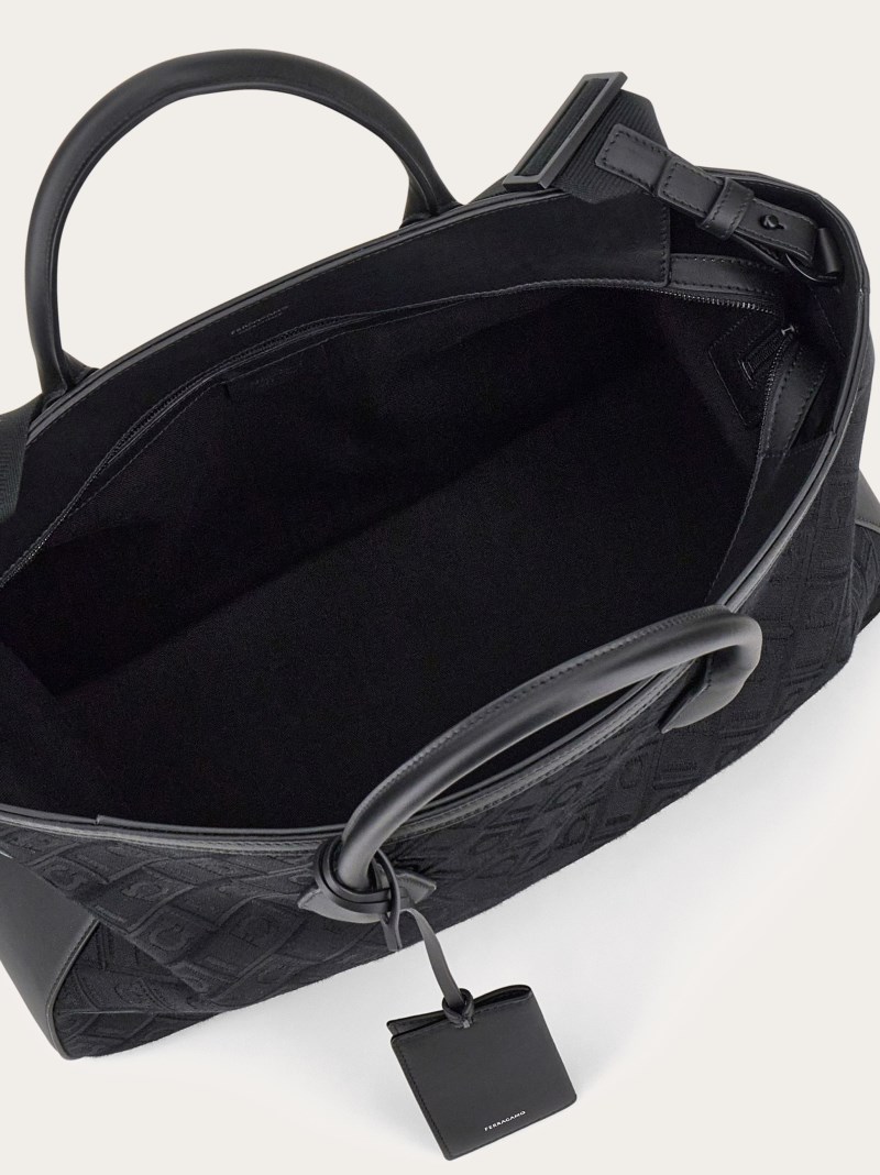 Ferragamo | Women's Jacquard Tote Bag - Black