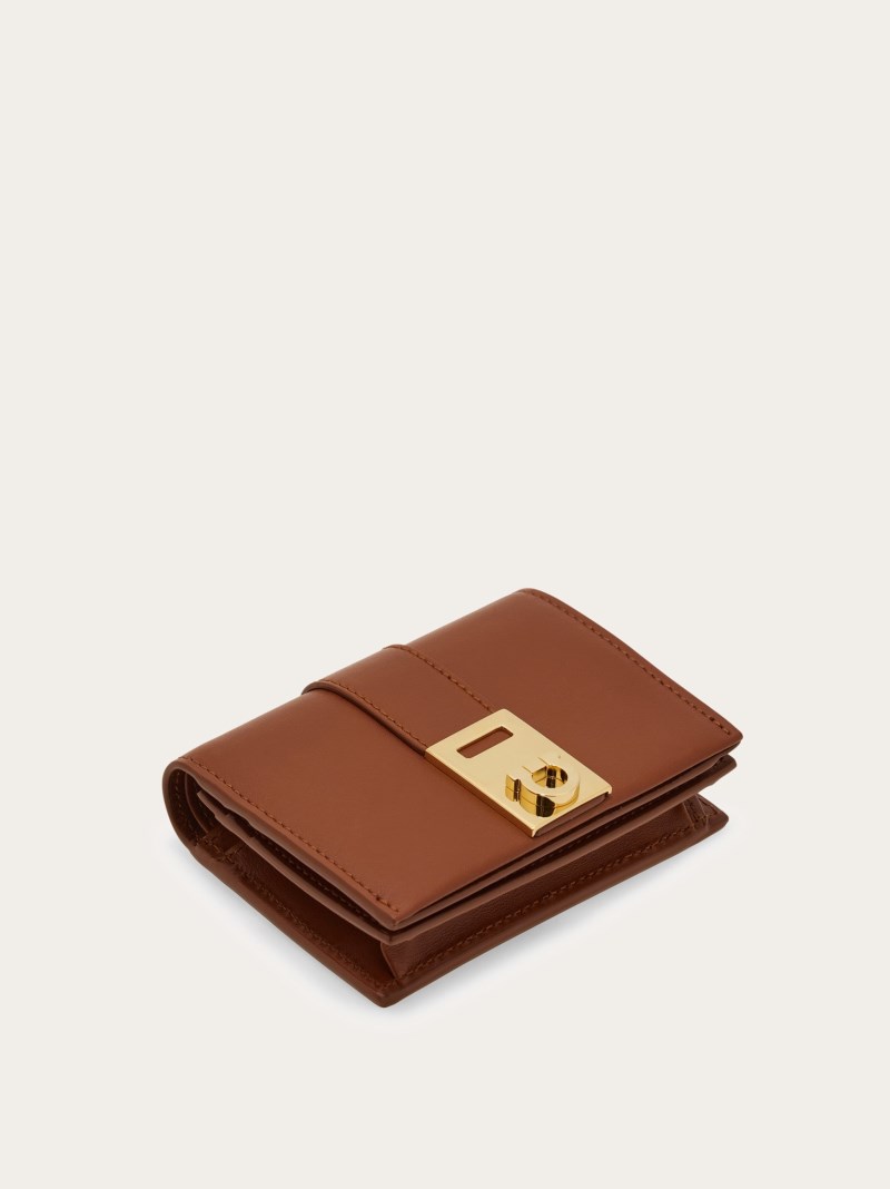Ferragamo | Women's Hug Compact Wallet - Cognac