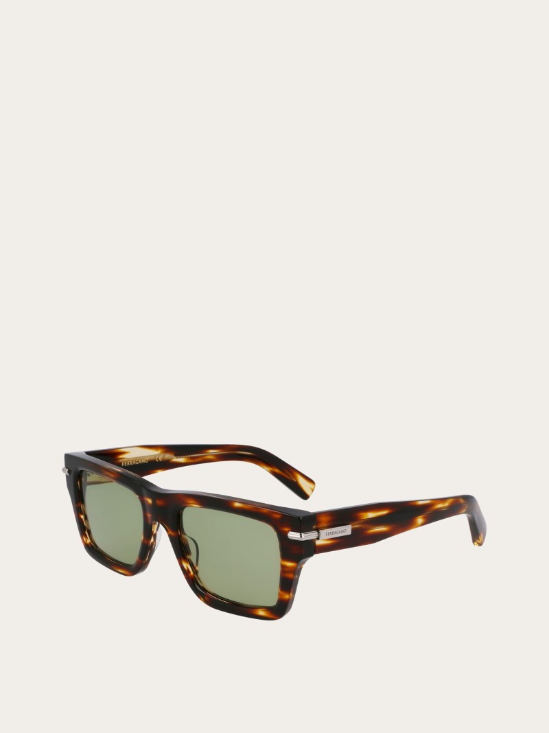 Ferragamo | Men's Sunglasses - Brown/Green