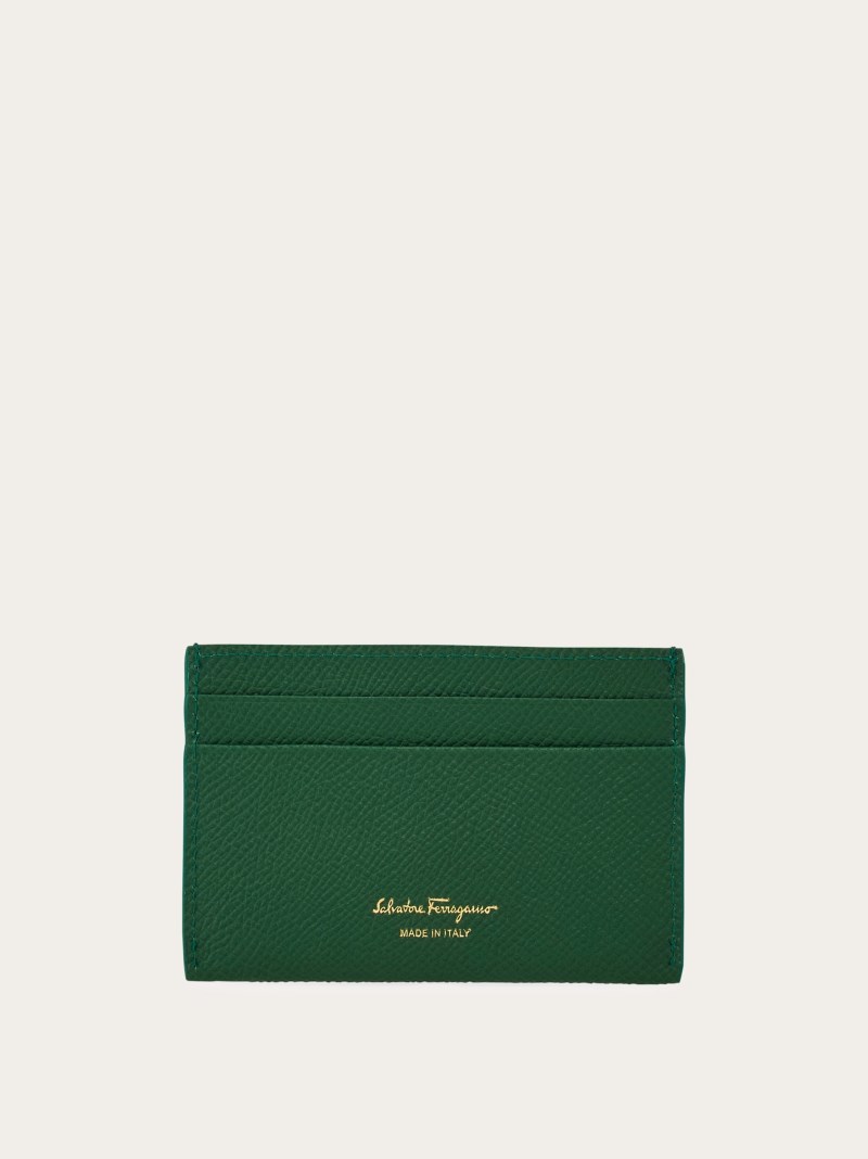 Ferragamo | Women's Gancini Credit Card Holder - Forest Green