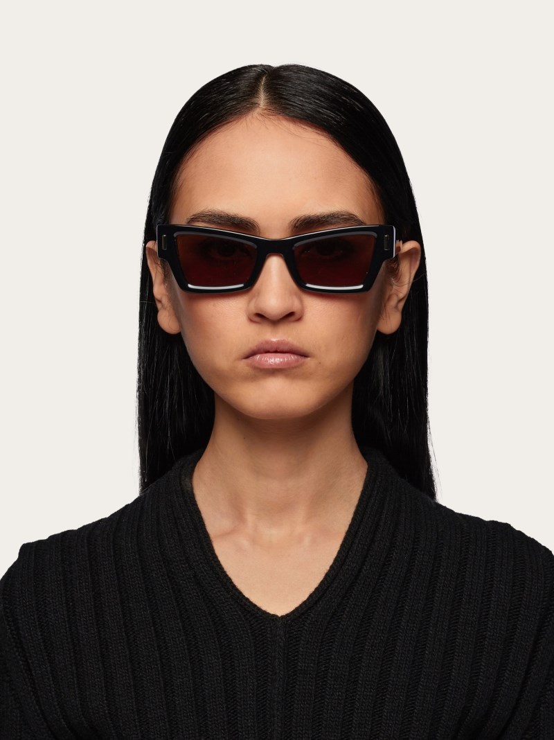 Ferragamo | Women's Sunglasses - Black/Brown