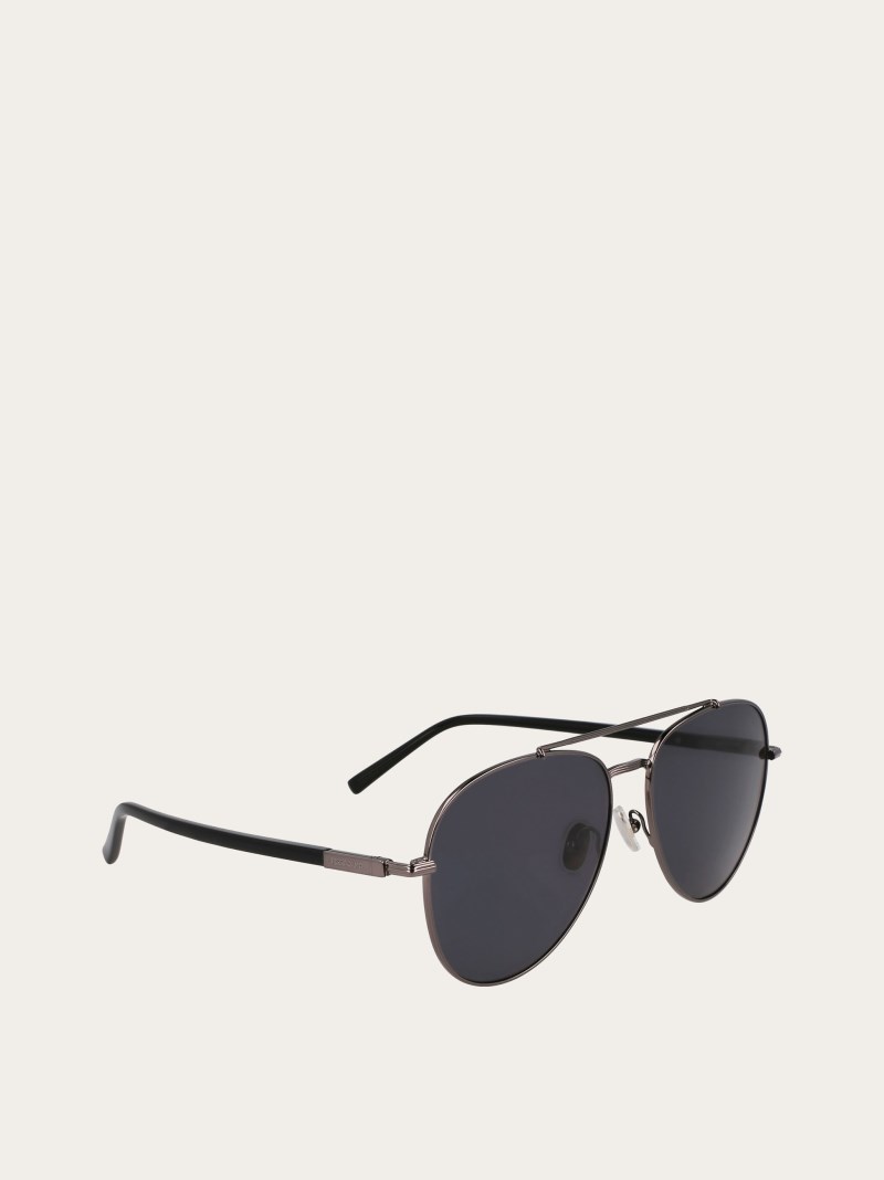 Ferragamo | Men's Sunglasses - Dark Ruthenium/Grey