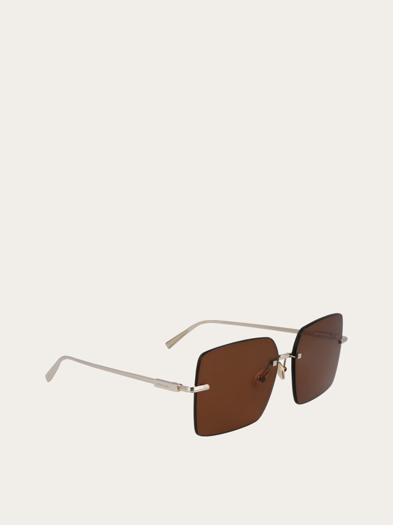 Ferragamo | Women's Sunglasses - Gold/Brown