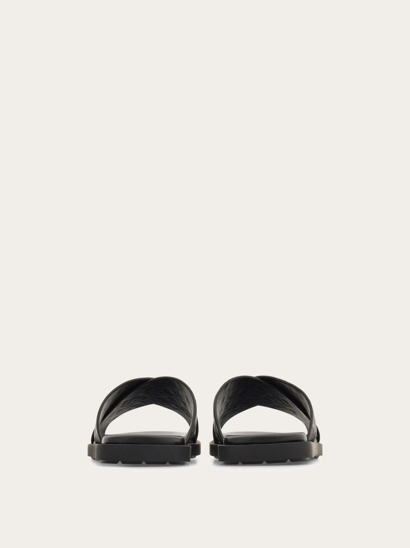 Ferragamo | Men's Monogram Sandal - Black