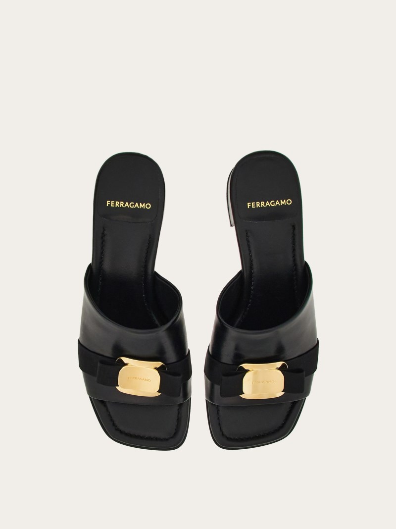 Ferragamo | Women's New Vara Plate Slide - Black