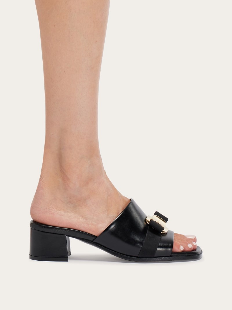 Ferragamo | Women's New Vara Plate Slide - Black