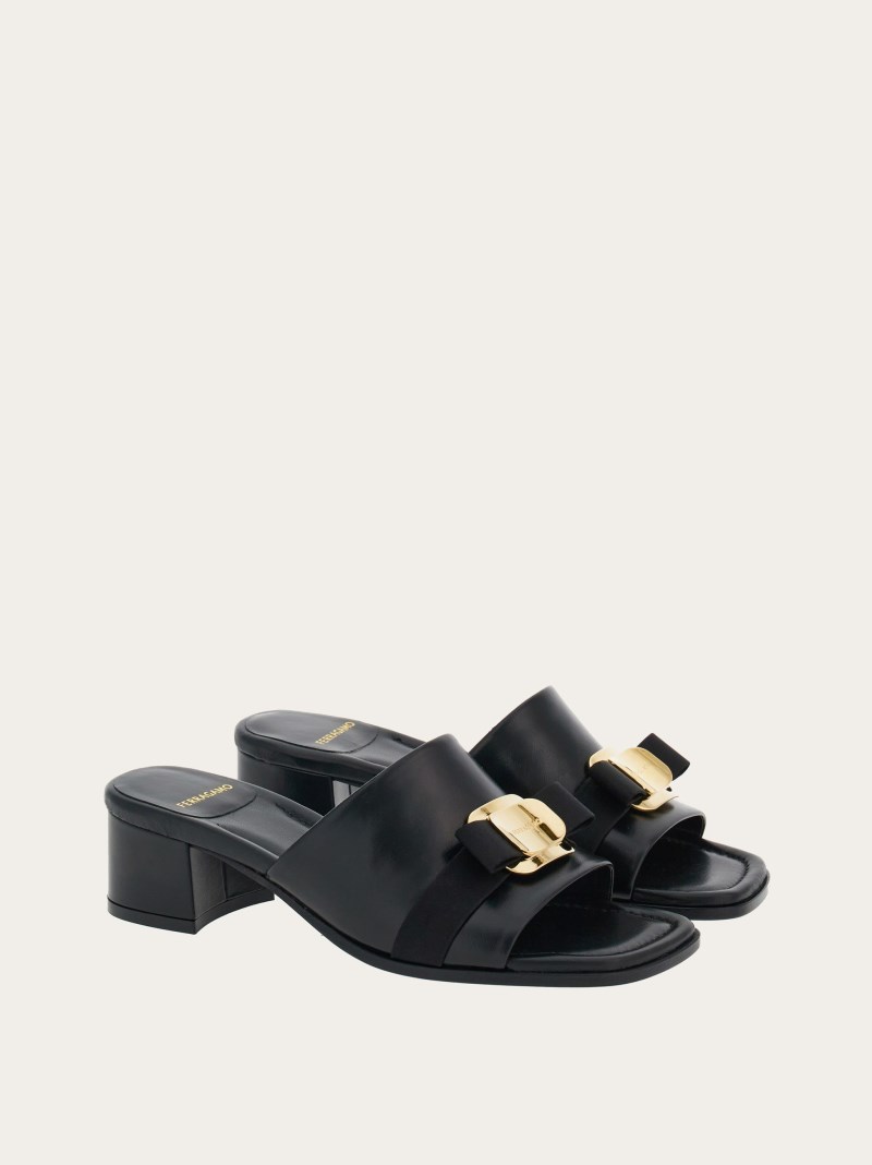 Ferragamo | Women's New Vara Plate Slide - Black