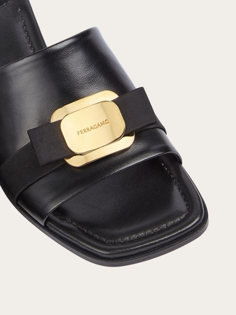 Ferragamo | Women's New Vara Plate Slide - Black