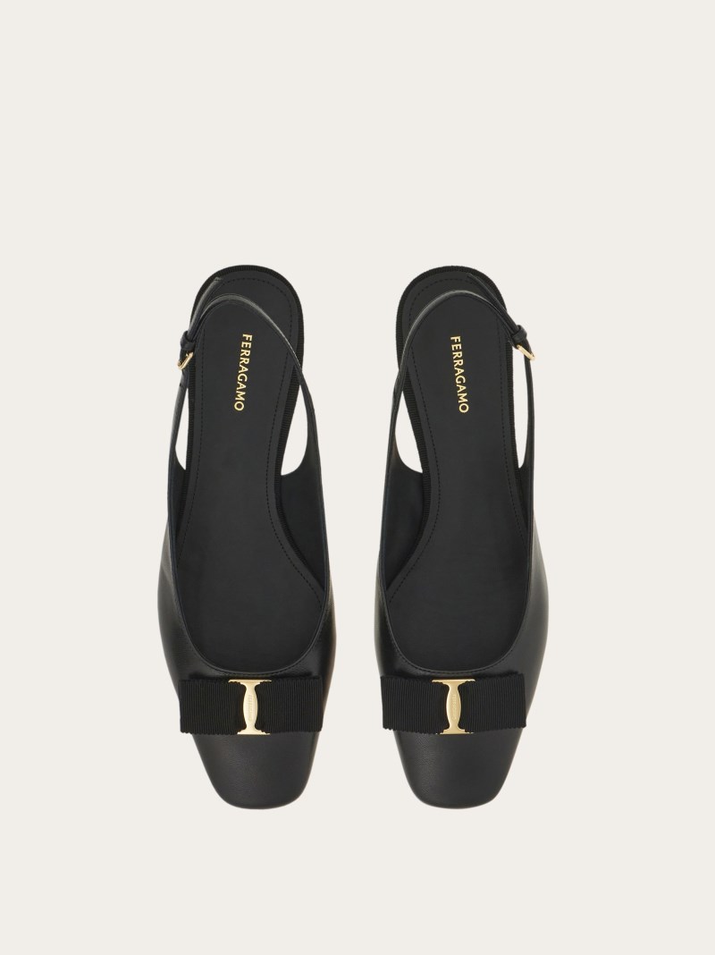 Ferragamo | Women's Iconic Bow Slingback - Black