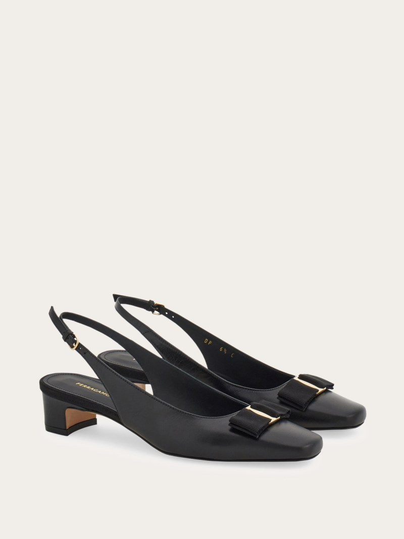 Ferragamo | Women's Iconic Bow Slingback - Black