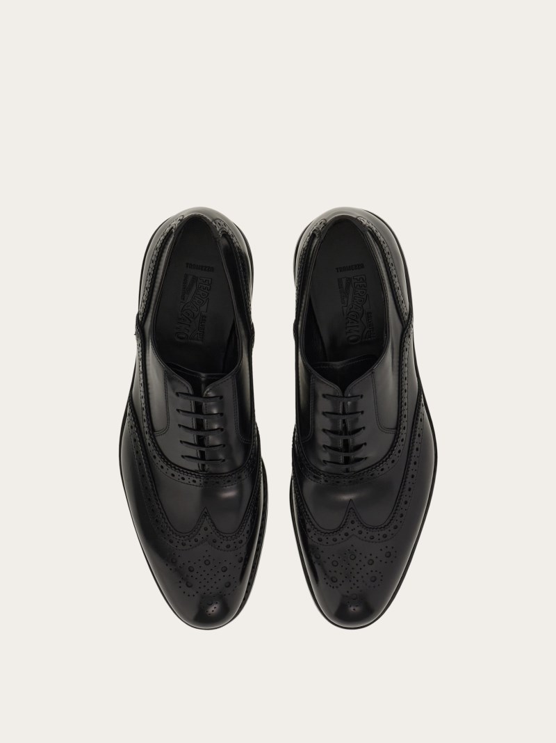 Ferragamo | Men's Tramezza Oxford Brogue - Black