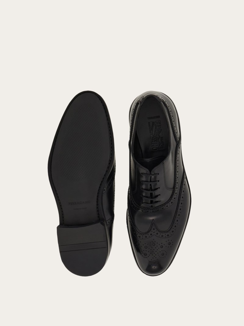 Ferragamo | Men's Tramezza Oxford Brogue - Black