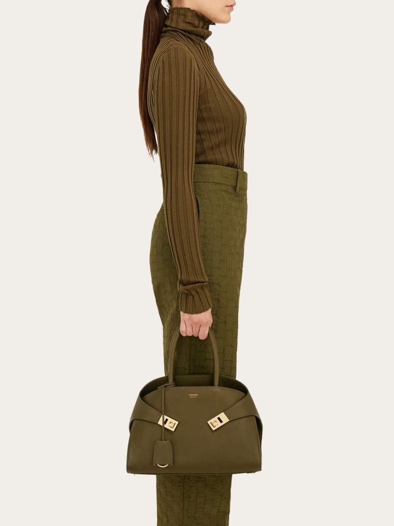 Ferragamo | Women's Hug Handbag - Olive Green