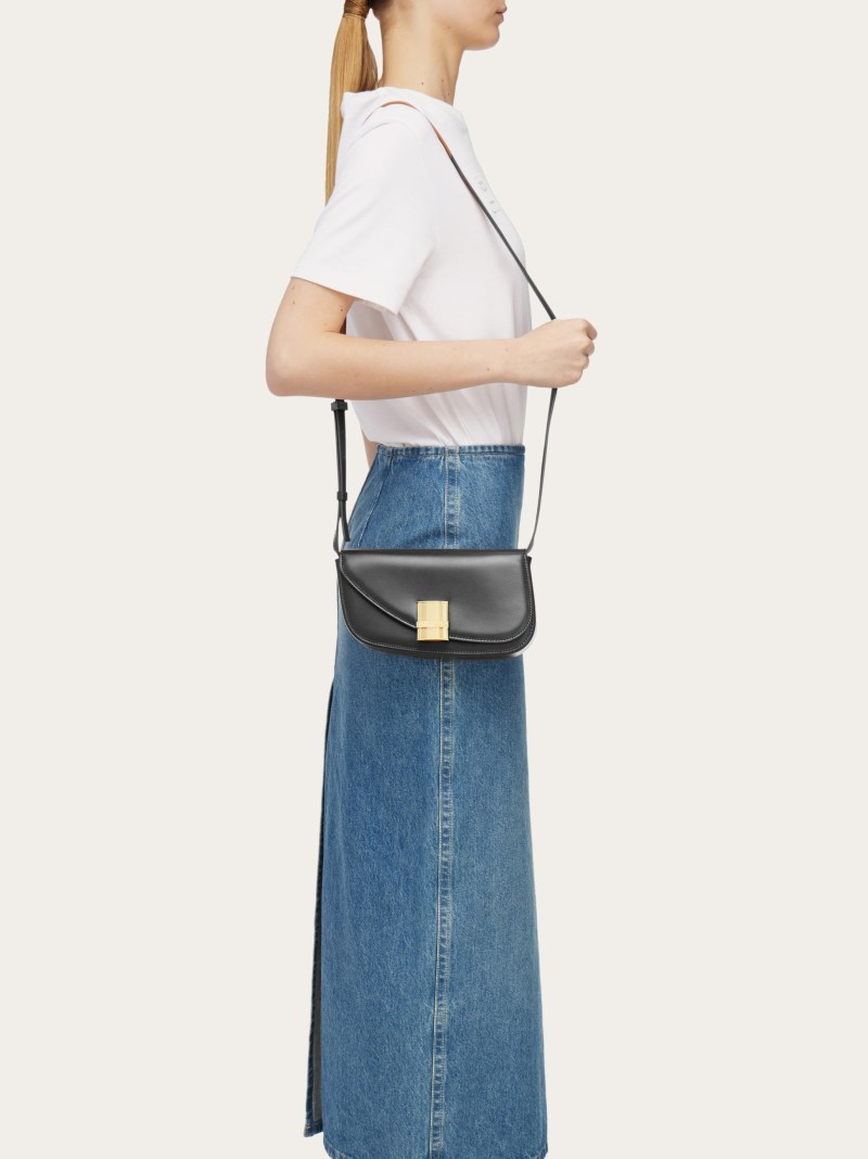 Ferragamo | Women's Fiamma Mini Crossbody Bag - Black