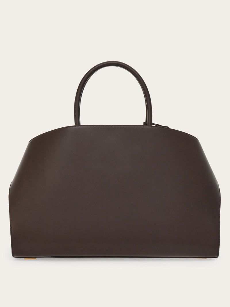 Ferragamo | Women's Hug Handbag - Natural/Testa Di Moro
