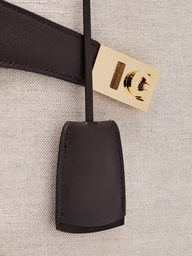 Ferragamo | Women's Hug Handbag - Natural/Testa Di Moro