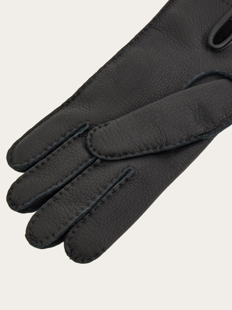 Ferragamo | Men's Lined Gloves - Black