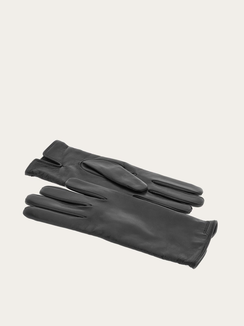 Ferragamo | Men's Lined Gloves - Black