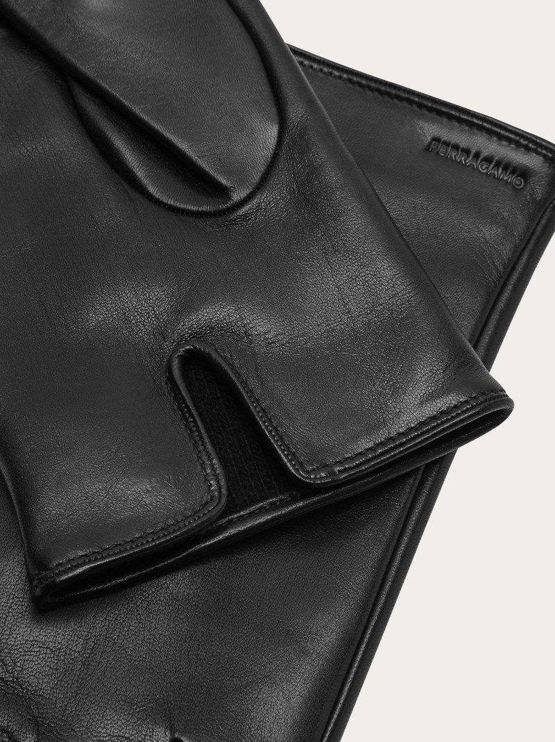 Ferragamo | Men's Lined Gloves - Black