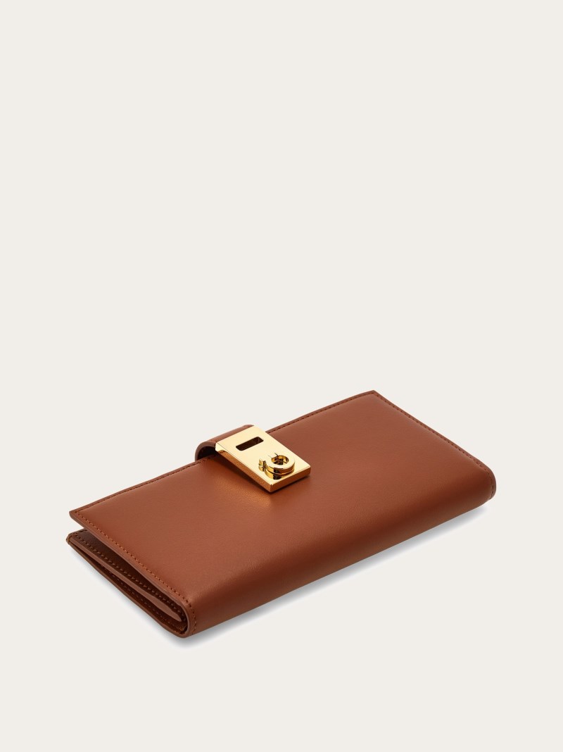 Ferragamo | Women's Hug Continental Wallet - Cognac