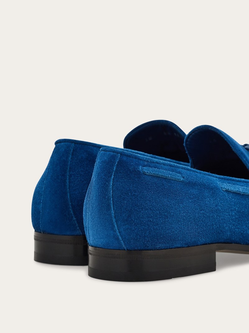 Ferragamo | Men's Loafer With Tassels - Teal Blue
