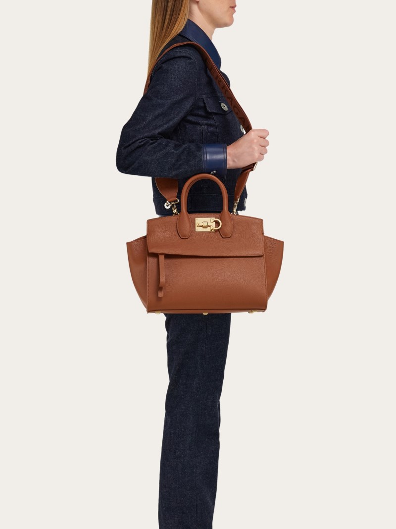Ferragamo | Women's Studio Soft Bag - Cognac