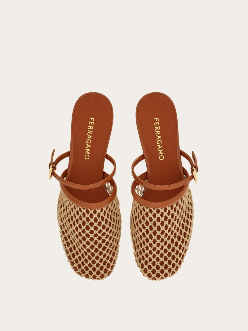 Ferragamo | Women's Mesh Mule - Ecru