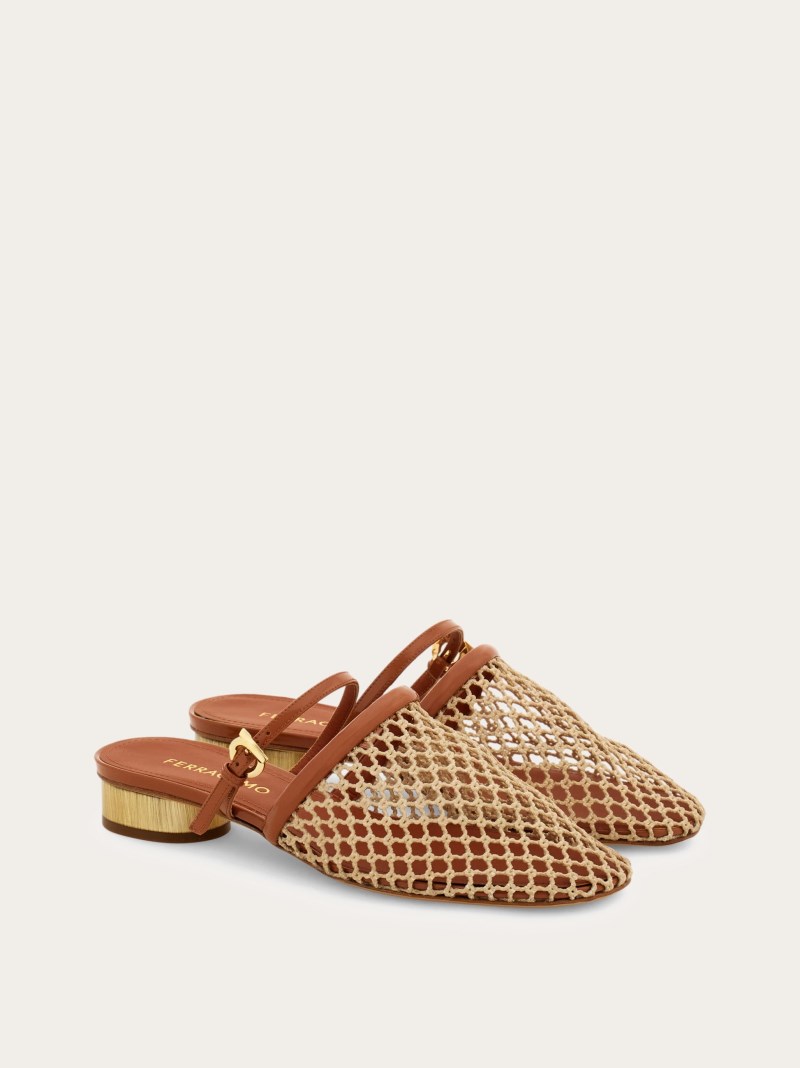 Ferragamo | Women's Mesh Mule - Ecru