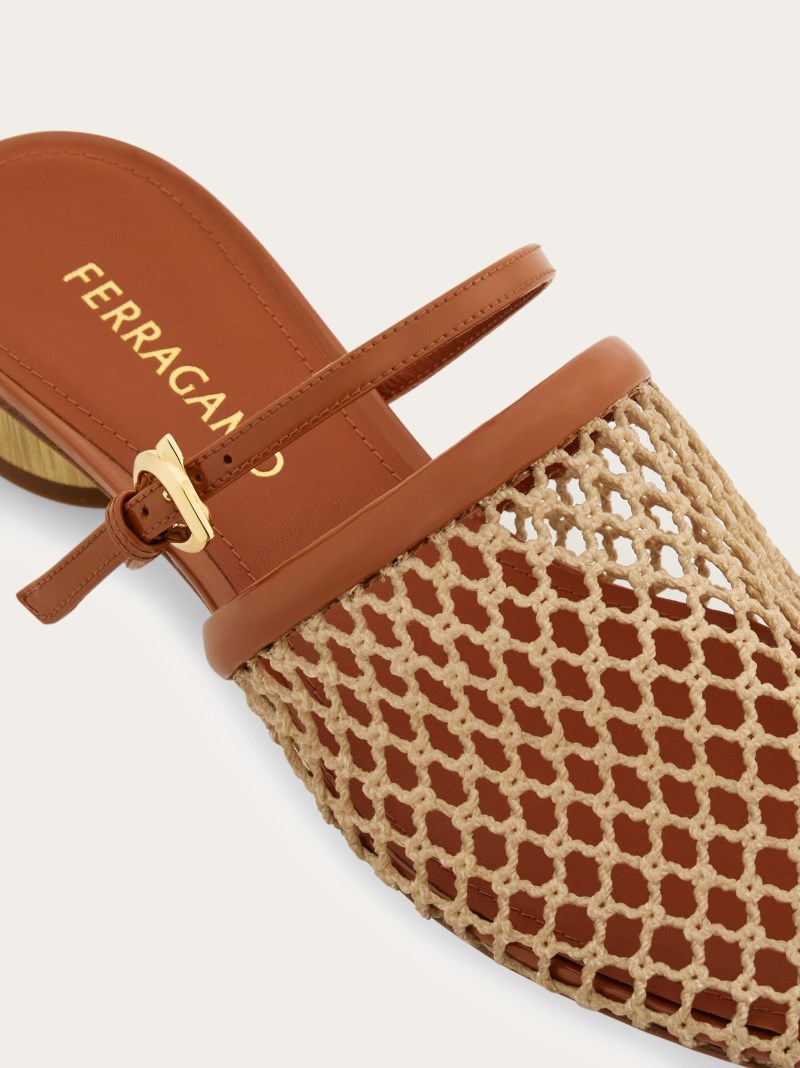 Ferragamo | Women's Mesh Mule - Ecru