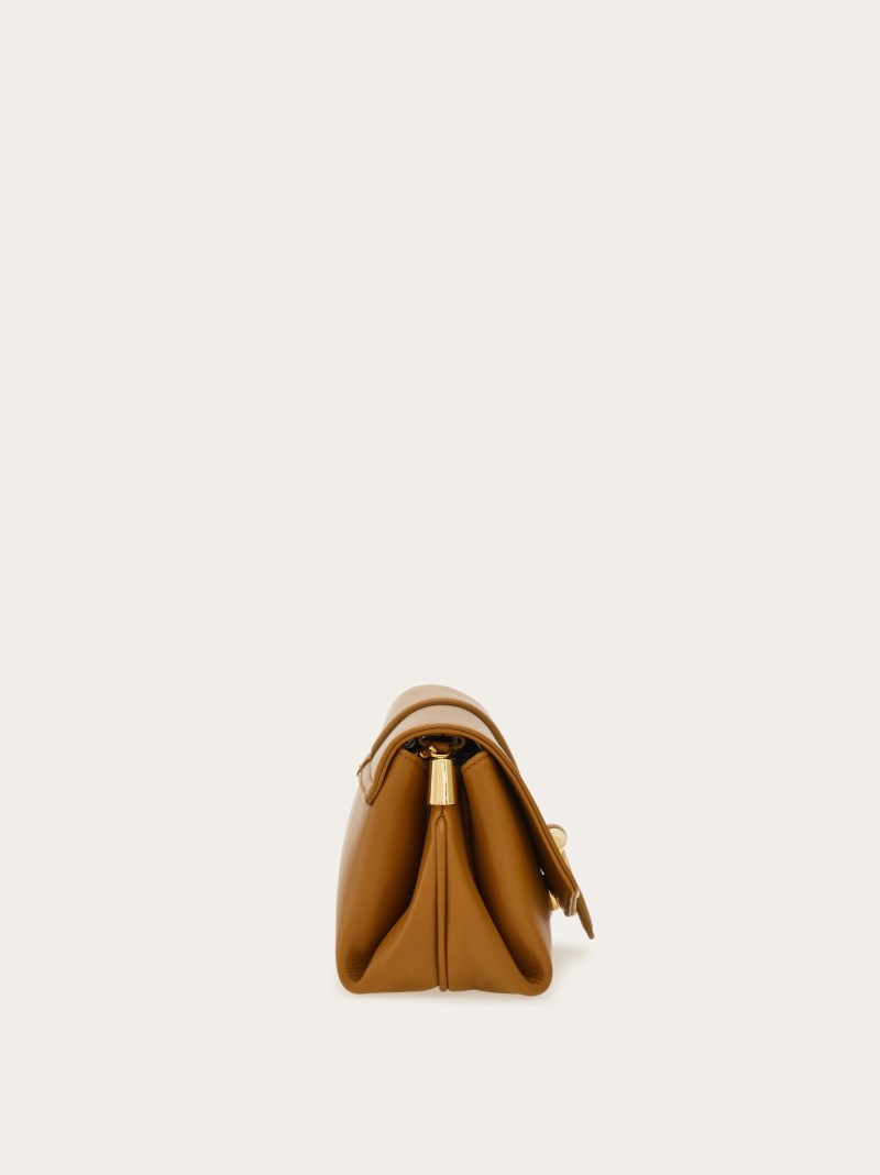 Ferragamo | Women's Front Flap Crossbody Bag - Burnt Ocher