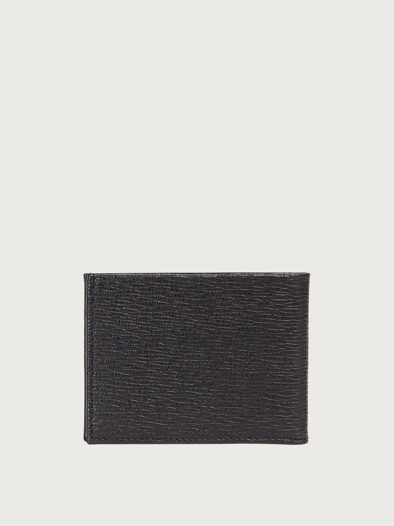 Ferragamo | Men's Gancini Wallet With Id Window - Black