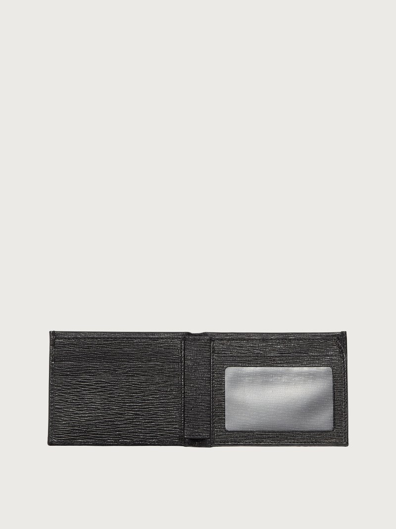 Ferragamo | Men's Gancini Wallet With Id Window - Black