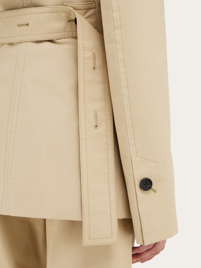 Ferragamo | Women's Blazer With Martingale Belt - Beige