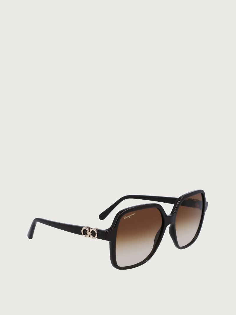 Ferragamo | Women's Sunglasses - Dark Brown/Gradient Caramel