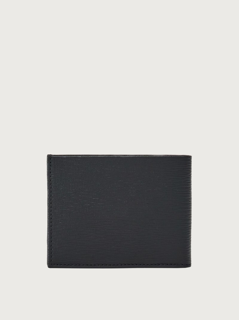 Ferragamo | Men's Gancini Wallet - Black/Ferragamo Red