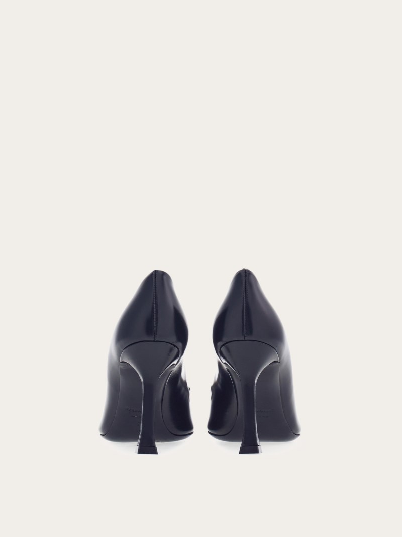 Ferragamo | Women's New Vara Plate Pump - Navy Blue