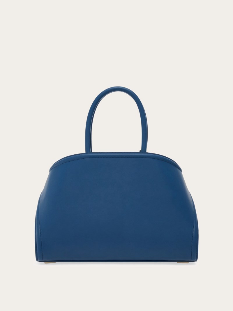 Ferragamo | Women's Hug Monogram Handbag - Teal Blue