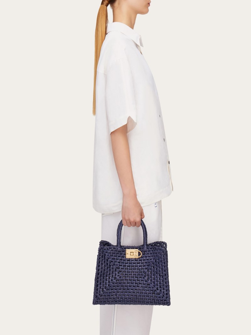 Ferragamo | Women's Studio Box Bag - Midnight Blue