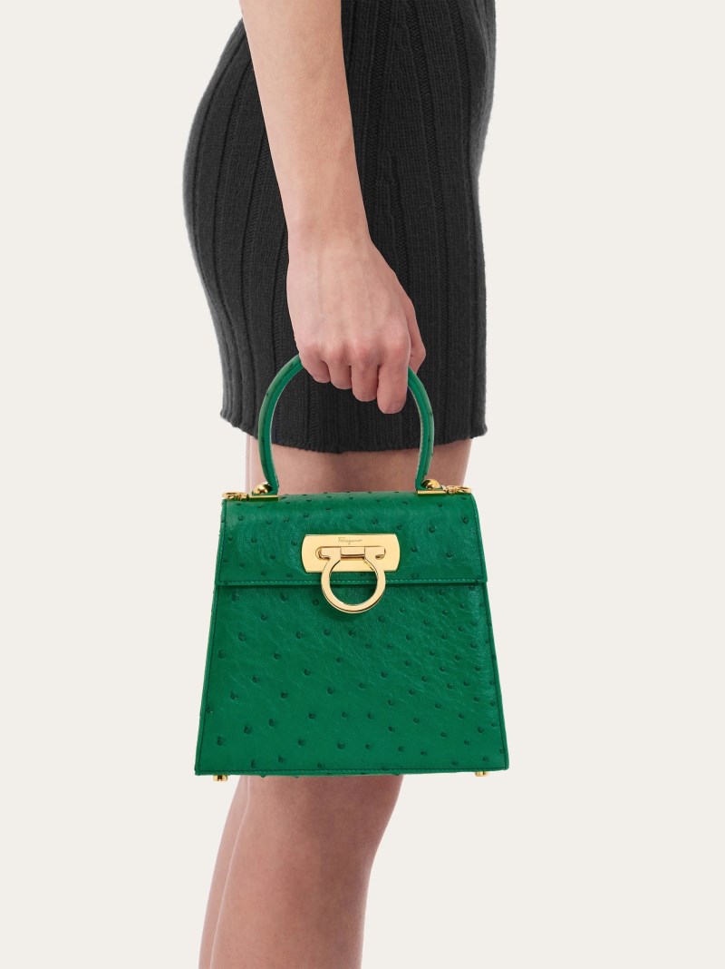 Ferragamo | Women's Iconic Top Handle - Emerald Green