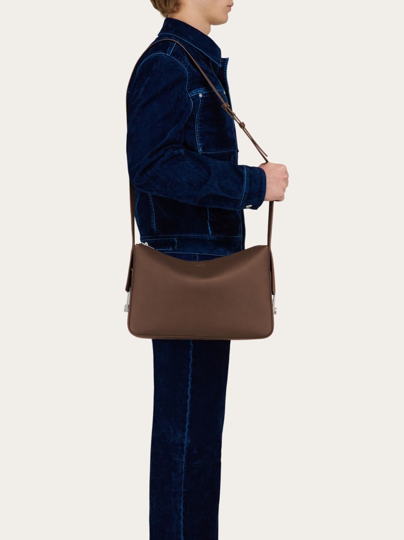 Ferragamo | Men's Crossbody Bag - Clay