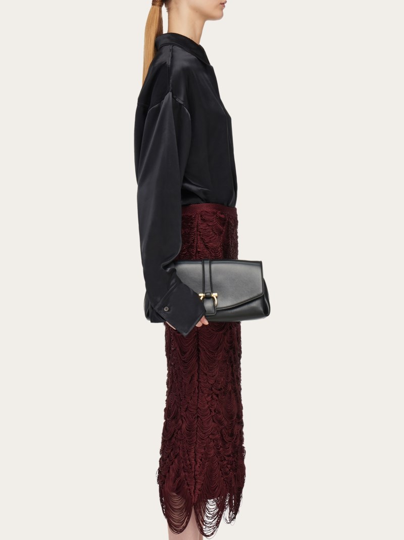 Ferragamo | Women's Front Flap Crossbody Bag - Black