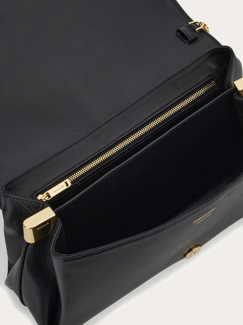 Ferragamo | Women's Front Flap Crossbody Bag - Black